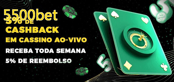 Promoções do cassino ao Vivo 5500bet